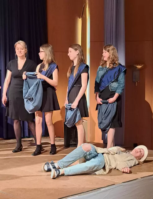 Bei der Aufführung des Stücks "Die Zauberflöte". | Foto: Mittelschule St. Georgen am Walde