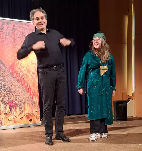 Bei der Aufführung des Stücks "Die Zauberflöte". | Foto: Mittelschule St. Georgen am Walde