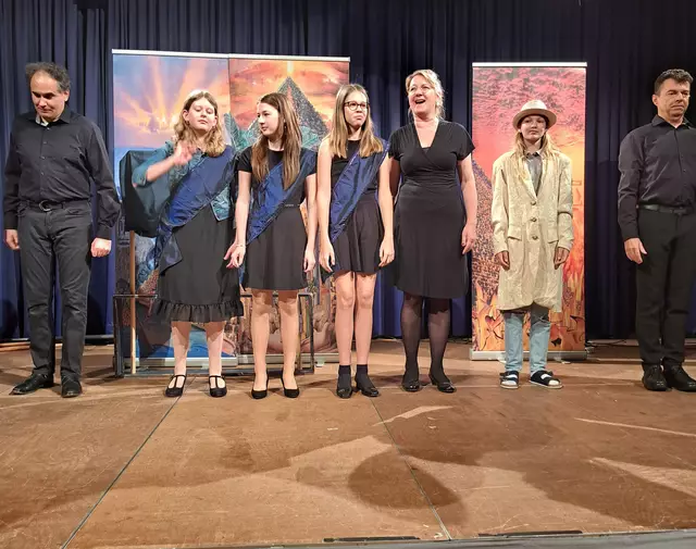 Bei der Aufführung des Stücks "Die Zauberflöte". | Foto: Mittelschule St. Georgen am Walde