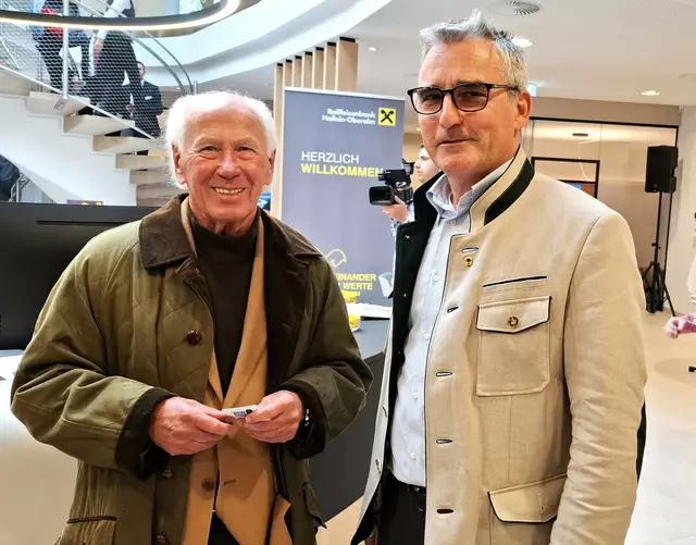 Herbert Schallenberg und Bürgermeister Hans-Jörg Haslauer.