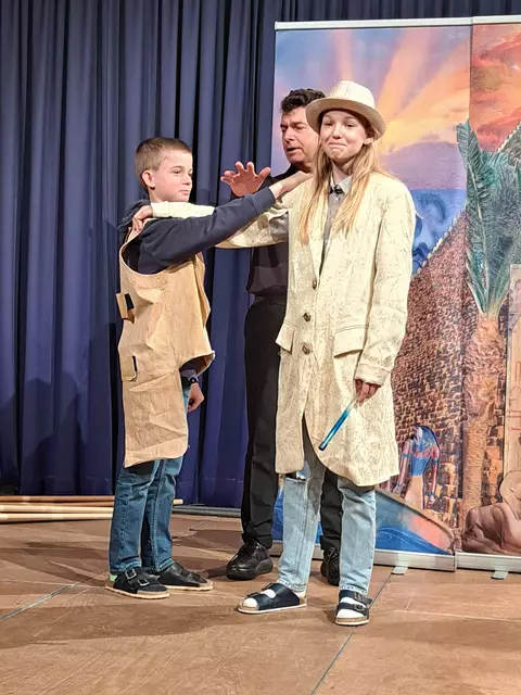 Bei der Aufführung des Stücks "Die Zauberflöte". | Foto: Mittelschule St. Georgen am Walde