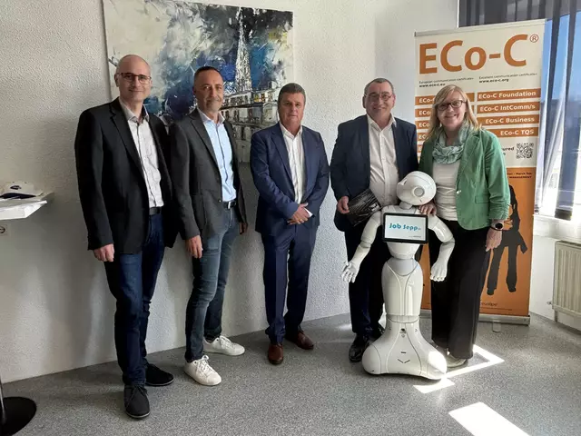 Gerald Pöchhacker (AMS Waidhofen/Ybbs), Helmut Fischer(AMS Melk), Harald Vetter (AMS Amstetten), Leopold Kaiblinger (MBZ) Job Sepp, Sandra Kern (AMS NÖ). | Foto: Dietl-Schuller