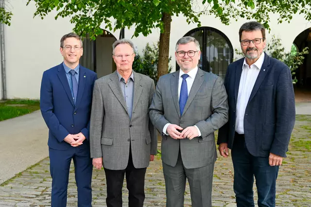 Roman Zehetmayer, Erich Rabl, Ludwig Schleritzko und Gerhard Lentschig beim Treffen. | Foto: Langstadlinger