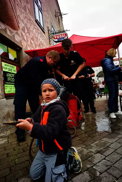 Zielspritzen bei der Feuerwehr. | Foto: Santrucek