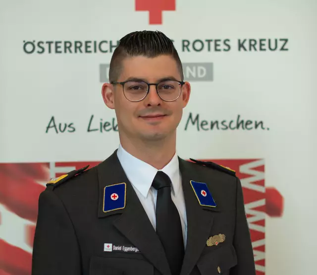 Der neue stellvertretende Bezirksstellenleiter Daniel Eggenberger ist stellvertretender Kat-Kommandant und Vertreter der Ortsstellen. | Foto: Rotes Kreuz