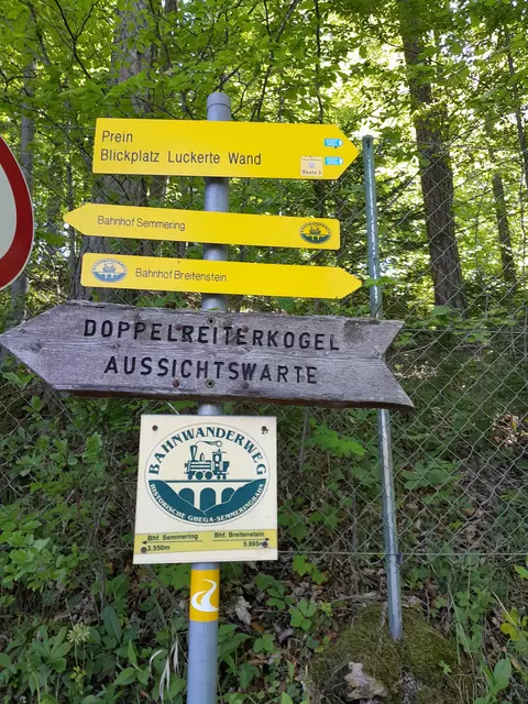 und vielen verschiedenen Wegweisern
