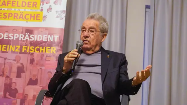 Bundespräsident außer Dienst, Heinz Fischer, war beim zehnten Pinkafelder Stadtgespräch zu Gast. | Foto: Go Social