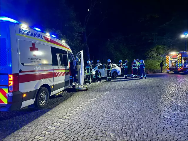 Am 10. Mai prallte ein Pkw gegen eine Betonmauer. | Foto: FF Klosterneuburg