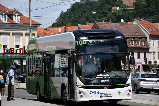 Seit 2023 fährt im öffentlichen Personen-Nahverkehr ein Wasserstoff-Brennstoffzellenbus durch Graz. Eine Begleitforschung evaluiert den Einsatz für rund ein Jahr.  | Foto: Holding Graz
