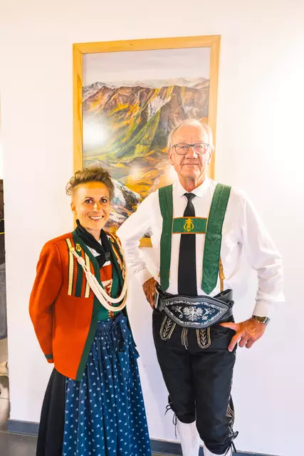 Obfrau Christina Eller und Kapellmeister Oswald Mader | Foto: Pernsteiner