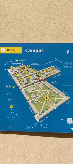 Das Areal des Campus umfasst zehn verschiedene Höfe. | Foto: RMW/ Philippa Kaufmann