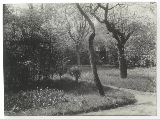 Garten und Pavillon von Gustav Klimts Atelier in der Feldmühlgasse, 1917. | Foto: Klimt-Foundation, Wien
