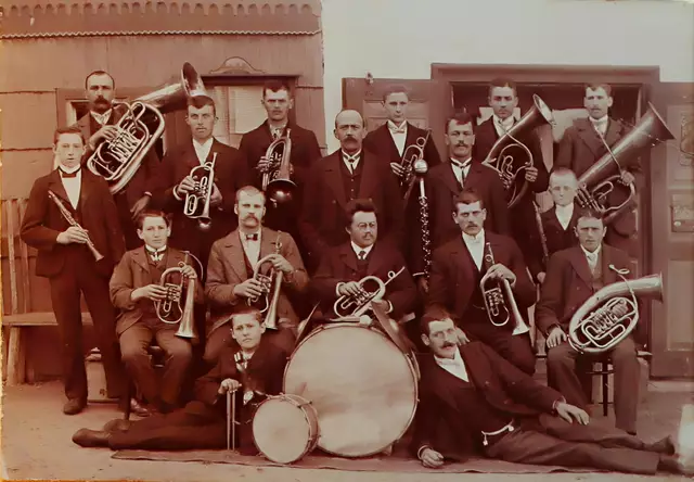 Erstes Foto des Musikvereins Wippenham aus dem Jahr 1909 | Foto: c) Musikverein Wippenham