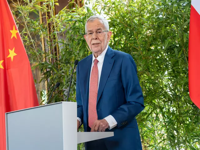 Bundespräsident Alexander Van der Bellen nannte die Kooperation ein wichtiges Symbol für die chinesich-österreichischen Beziehungen. | Foto: Valentina Marinelić/MeinBezirk