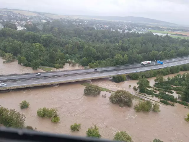 September 2024: Blick auf die Traisen und S33 | Foto: BFKDO St. Pölten