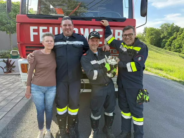 Die Leutschacher Florianijünger konnten die Freiwillige Feuerwehr Leutschach aus ihrer misslichen Lage befreien. | Foto: FF