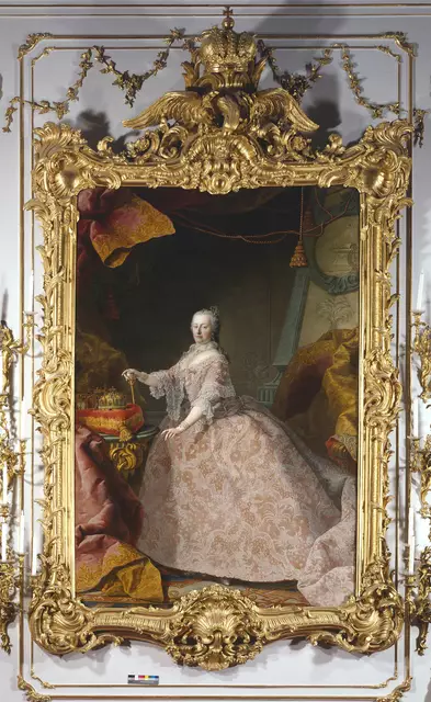 Maria Theresia im Spitzenbesetzten Kleid. Ölgemälde von Martin van Meytens. Um 1750/55. | Foto: Schloss Schönbrunn Kultur und Betriebs ges.m.b.H./Edgar Knaack