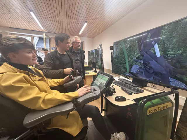 Der Harvester-Simulator in Action. | Foto: MeinBezirk/Auer