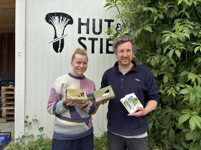 Viktoria Pichler und Manuel Bornbaum führen die Donaustädter Pilzzucht "Hut und Stiel". | Foto: Luise Schmid/MeinBezirk