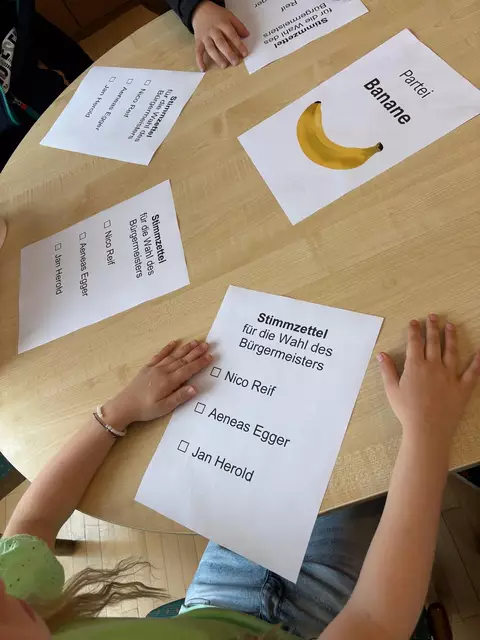 Bürgermeisterwahl als Rollenspiel im Gemeindeamt | Foto: VS Rosental