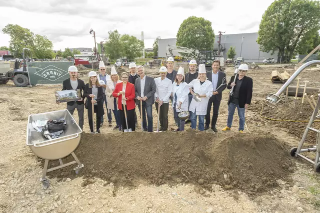 Der Spartenstich für den Neubau der "Küche Graz" ist erfolgt.  | Foto: Stadt Graz / Foto Fischer
