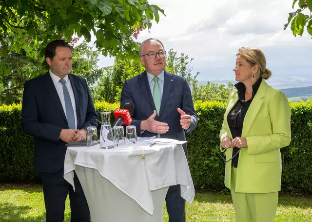 „Ein Thema, das uns besonders am Herzen liegt, ist der Kampwald“, unterstrich LH-Stellvertreter Pernkopf beim Pressegespräch über die Naturschutz-Konferenz in Maria Taferl. | Foto: NLK Filzwieser