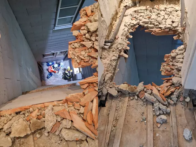 Am frühen Freitagnachmittag kam es zu einem schweren Arbeitsunfall in einem Alsergrunder Altbau. | Foto: Berufsfeuerwehr Wien