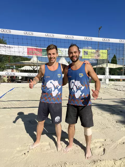 Bernhard Lueger und Heraldo Zaccardi Hoshi de Lima vom Verein "Association Footvolley For All". | Foto: AFFA