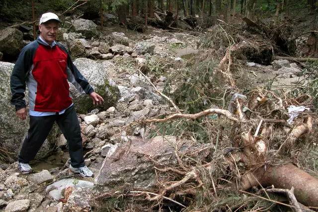 Zwei Fluten, im Mai und Juli 2005, richteten in Pabneukirchen große Schäden an. Forstbach. | Foto: Robert Zinterhof