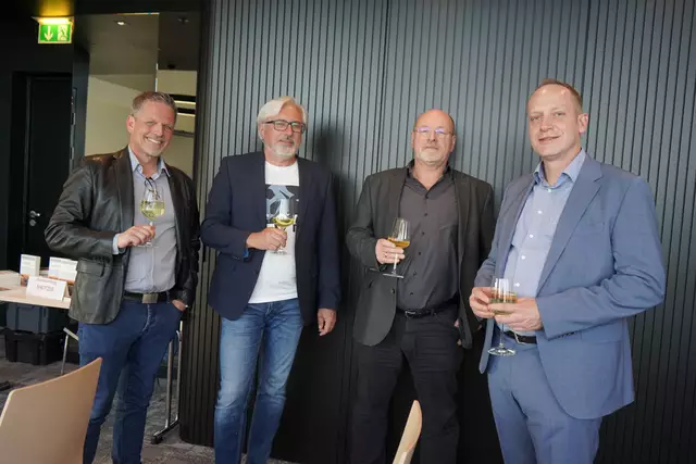 Patrik Hierner (GF Tourismusverband Nordburgenland), Parndorfs Gemeindeführung Bgm. Ing. Wolfgang Kovacs und Vizebgm. Ing. Wolfgang Daniel, GF Jörg Prügger vom Pannonia Tower Hotel | Foto: Andrea Glatzer