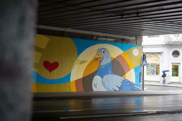 Kunstprojekte der Stadt mit Schulen im Jahr 2024 bei der Unterführung Rainerstraße: Bunte Graffiti-Kunst zum Thema "Freundschaft". Die Kunstwerke basieren auf dem großen Thema "Freundschaft", dazu haben die Schüler vorab ihre Ideen eingebracht. | Foto: Stadt Salzburg/Rocio Escabosa