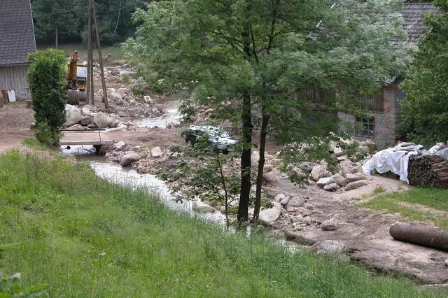 Zwei Fluten, im Mai und Juli 2005, richteten in Pabneukirchen große Schäden an. Forstbach. | Foto: Robert Zinterhof