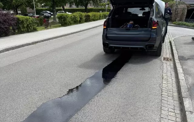 Ölspur auf der Fahrbahn. | Foto: Fire Veiter - FF St.Veit/Glan