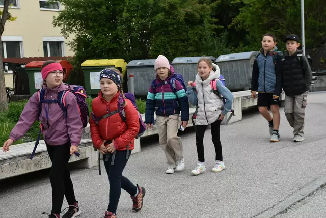 Volksschüler und Mittelschüler sammelten in Waldhausen 2.664 Klimameilen. 2.664 Schulwege wurden zu Fuß gemacht.  | Foto: Robert Zinterhof