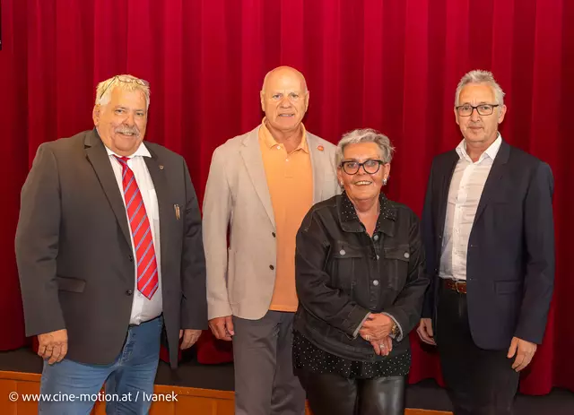 Parteispitzen der Gemeinde: Michael Lippl, Peter Wolf, Renate Lehrer und Christoph Lampert.
 | Foto: www.cine-motion.at / Ivanek