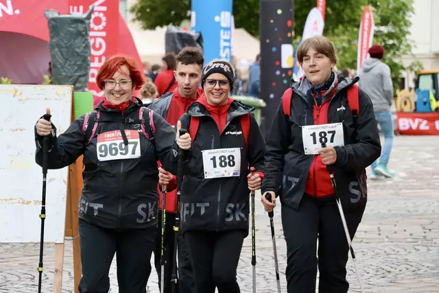 Teilnehmer:innen im Unified-Walken von pro mente Burgenland - Lackenbach | Foto: Special Olympics Burgenland