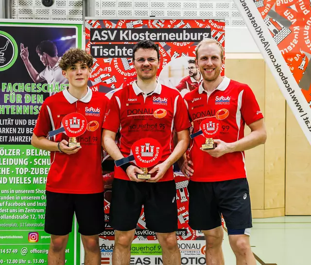 Sebastian Reitinger, Klubmeister Thomas Geirhofer, Fabrizian Pokorny | Foto: Andreas Pichler 2025