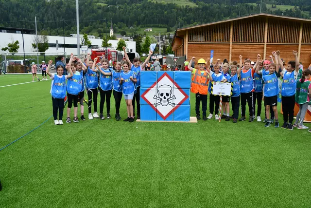 Die Siegreichen Zederhauser Schülerinnen und Schüler. | Foto: SZSV / Salzburger Zivilschutzverband