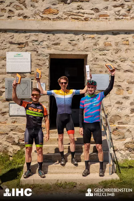 Die Top drei im Mountainbike-Rennen: Dániel Hattyár, Robert Süle, Roland Plank | Foto: LAC Geschriebenstein-Bad Tatzmannsdorf