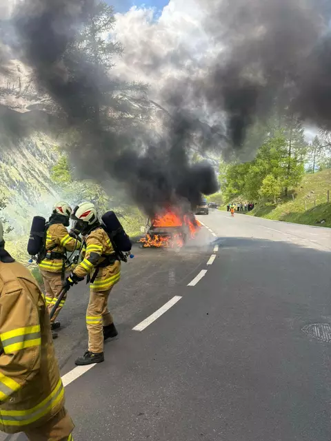 Die Feuerwehr löschte den Brand.  | Foto: Feuerwehr Fusch