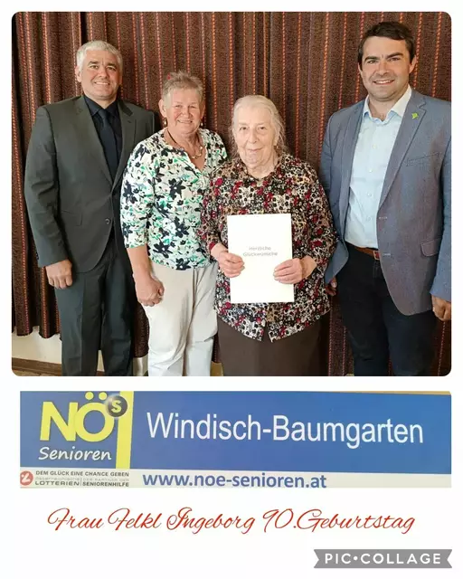 Frau Felkl aus Windisch-Baumgarten feierte nicht nur ihren 90. Geburtstag. | Foto: NÖ Senioren
