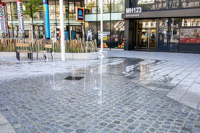 Es gibt Probleme beim Ablauf des Wasserspiels, wie dieses Bild zeigt. | Foto: BV6