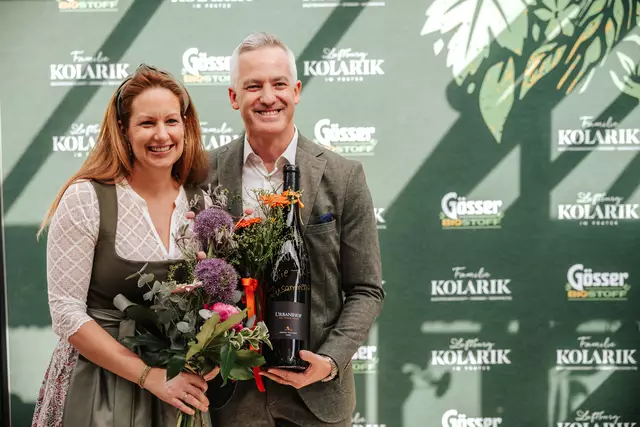 Bianca und Paul Kolarik, Eigentümer von Kolarik im Prater, luden am Montag, 19. Mai, zum Biostoff-Frühlingsfest. | Foto: Philipp Lipiarski