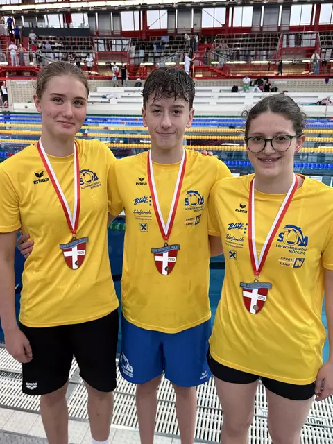 Medaillengewinner: Kovachevich, Wetzel, Mitterndorfer. | Foto: SUM / Monika Syslo