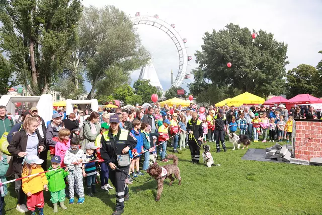 Ob Rettungsfahrzeuge, Blaulichtsimulator oder Erste-Hilfe-Maßnahmen – am Samariterfest dürfen Besucherinnen und Besucher nicht nur zuschauen, sondern auch selbst mitmachen. | Foto: Samariterbund Wien/APA-Fotoservice/Peter Hautzinger