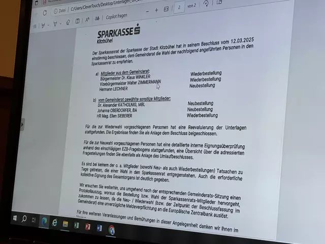 Im Gemeinderat wurde der Sparkassenrat behandelt. | Foto: Kogler