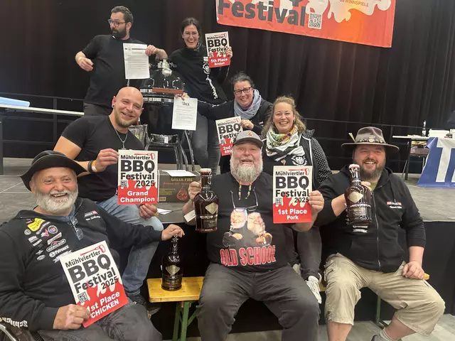 Das Team der Schluchterngriller aus Traun konnte beim Wettbewerb in Traun einmal mehr ihr Können am Grill unter Beweis stellen. | Foto: Schneider