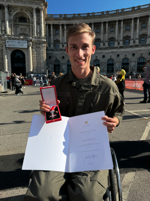 Der Heeressportler wurde heuer auch mit dem Ehrenkreuz der Republik Österreich ausgezeichnet. | Foto: Lena Blazek