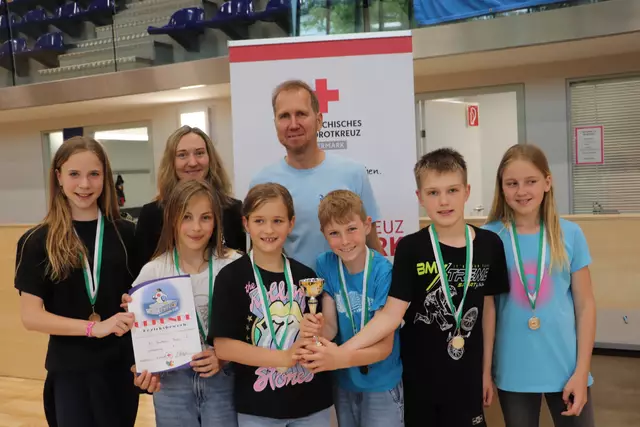Das Team 1 der VS Gratkorn gewann den Pinguincup und vertritt mit der VS Judendorf den Bezirk beim Landesbewerb. | Foto: Edith Ertl