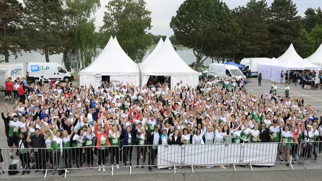Das größte Team beim MeinBezirk E-Businessmarathon: 706 Läuferinnen und Läufer gingen für die KAGes an den Start. | Foto: GEPA pictures